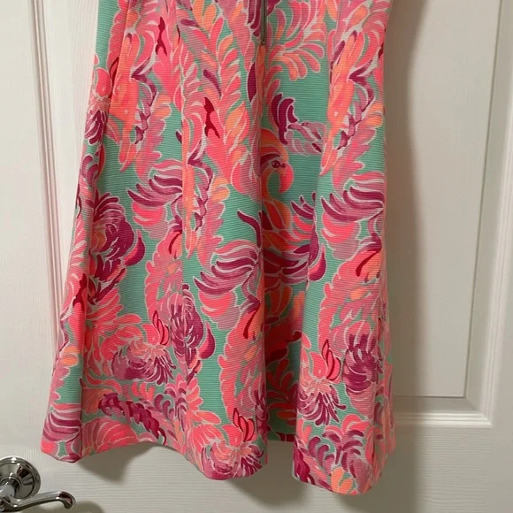 Lily Pulitzer Teal Floral Print Dress - Picture 6 of 8
